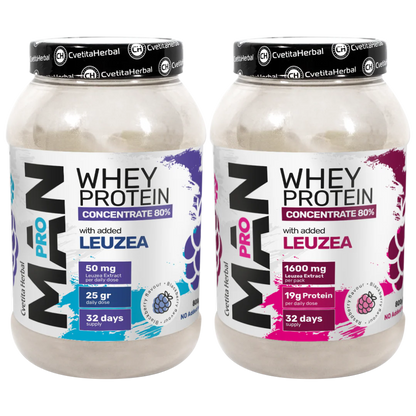 Суроватъчен Протеин с Левзея и Папая Ензими - MAN PRO WHEY CONCENTRATE (800 gr)